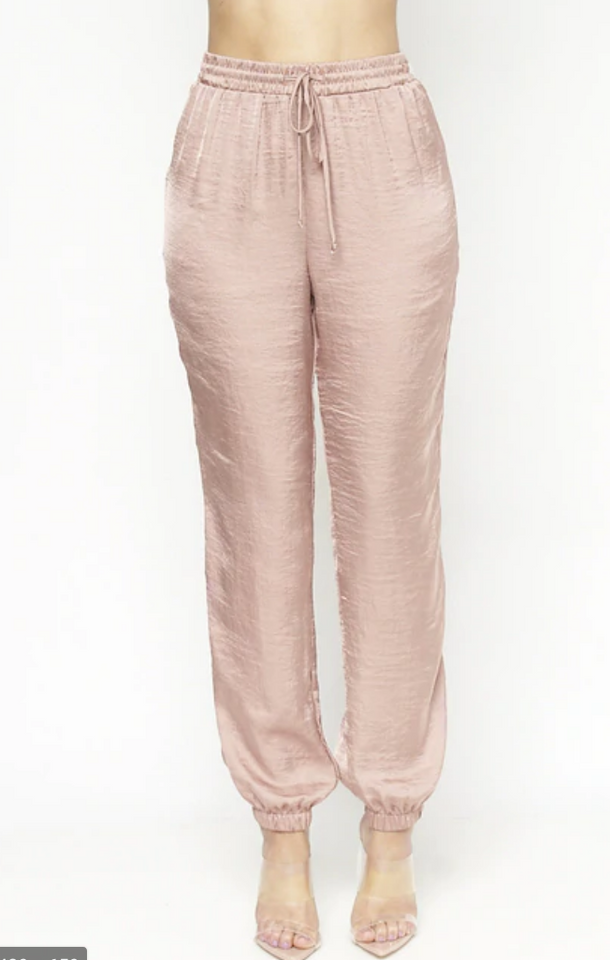 Brandy High Rise Satin Joggers