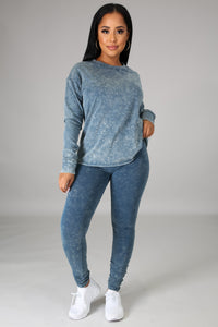 Shayla Distressed Legging Set