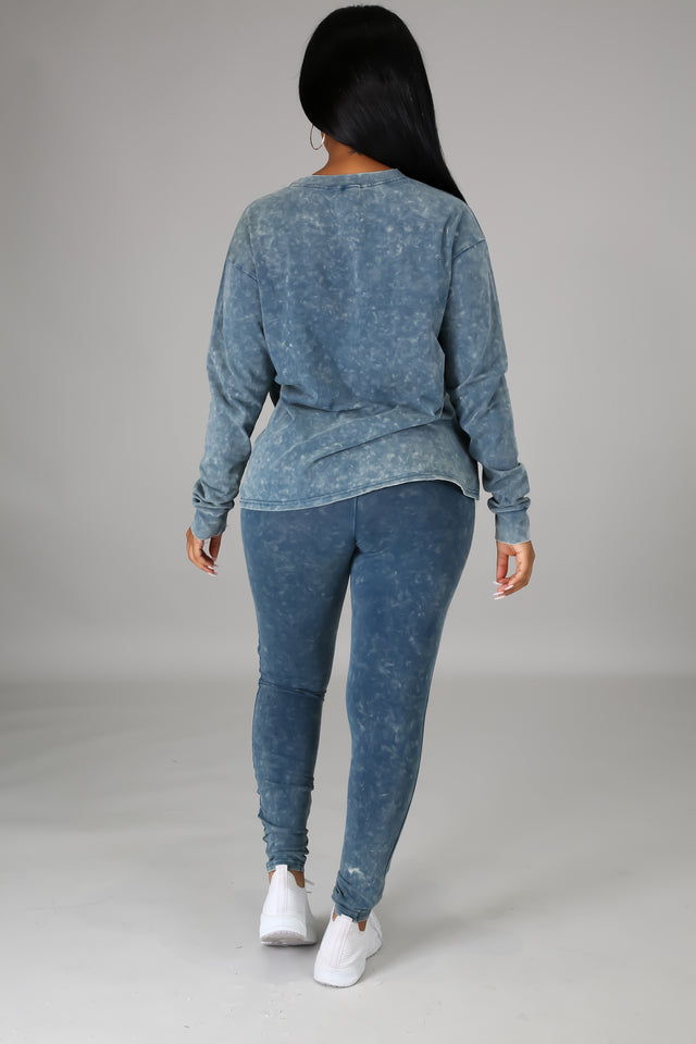 Shayla Distressed Legging Set