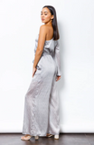 Nicole Belted Satin Jumpsuit